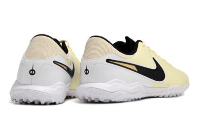 Men's Nike Tiempo Legend 10 Elite TF Artificial Turf Low-Tops Football Shoes - Beige/Black/White