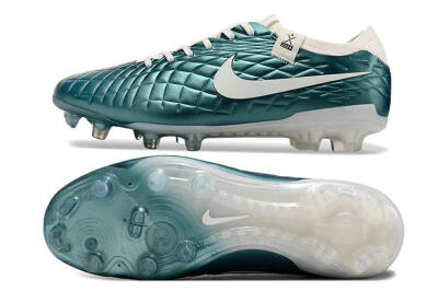 Men's Nike Tiempo Legend 10 Elite FG Firm Ground Low-Tops Football Boots - Jade/White