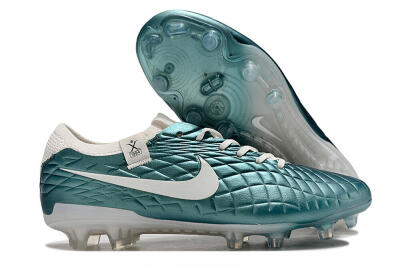 Men's Nike Tiempo Legend 10 Elite FG Firm Ground Low-Tops Football Boots - Jade/White