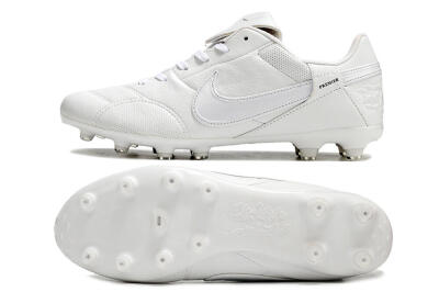 Men's Nike Premier 3 FG Firm Ground Low-Tops Football Boots - White/Black