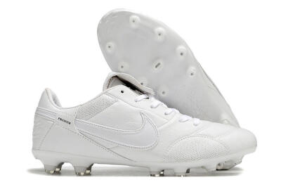 Men's Nike Premier 3 FG Firm Ground Low-Tops Football Boots - White/Black
