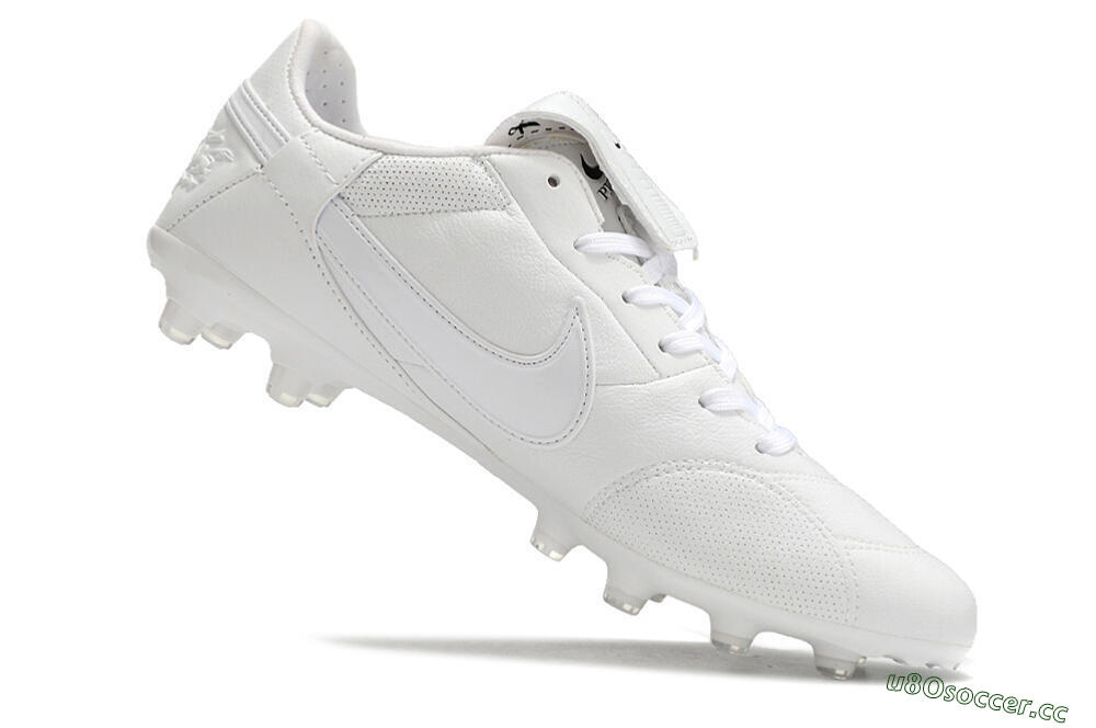 Men's Nike Premier 3 FG Firm Ground Low-Tops Football Boots - White/Black 4