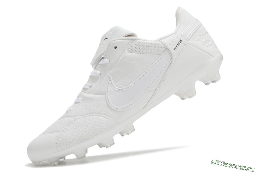 Men's Nike Premier 3 FG Firm Ground Low-Tops Football Boots - White/Black 5