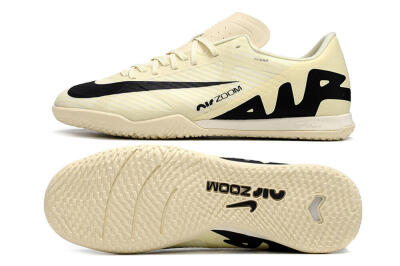 Men's Nike Air Zoom Mercurial Vapor 15 Academy IC Indoor & Futsal Low-Tops Football Shoes - Beige/Black