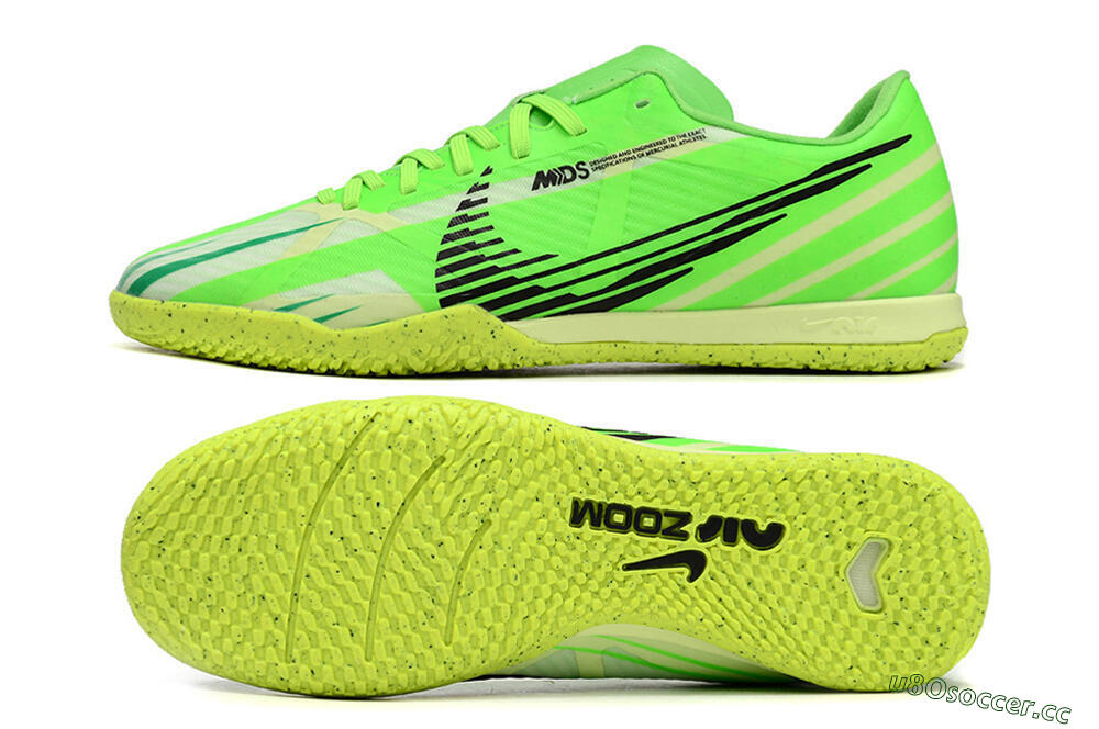 Men's Nike Air Zoom Mercurial Vapor 15 Academy IC Indoor & Futsal Low-Tops Football Shoes - Green/Black/Yellow 1