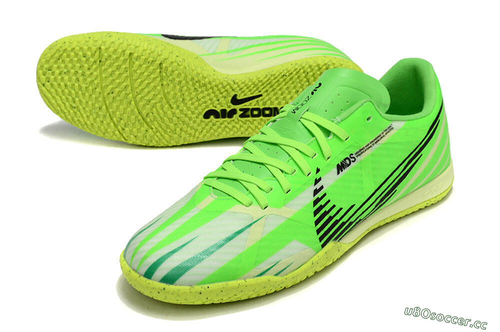 Men's Nike Air Zoom Mercurial Vapor 15 Academy IC Indoor & Futsal Low-Tops Football Shoes - Green/Black/Yellow 3