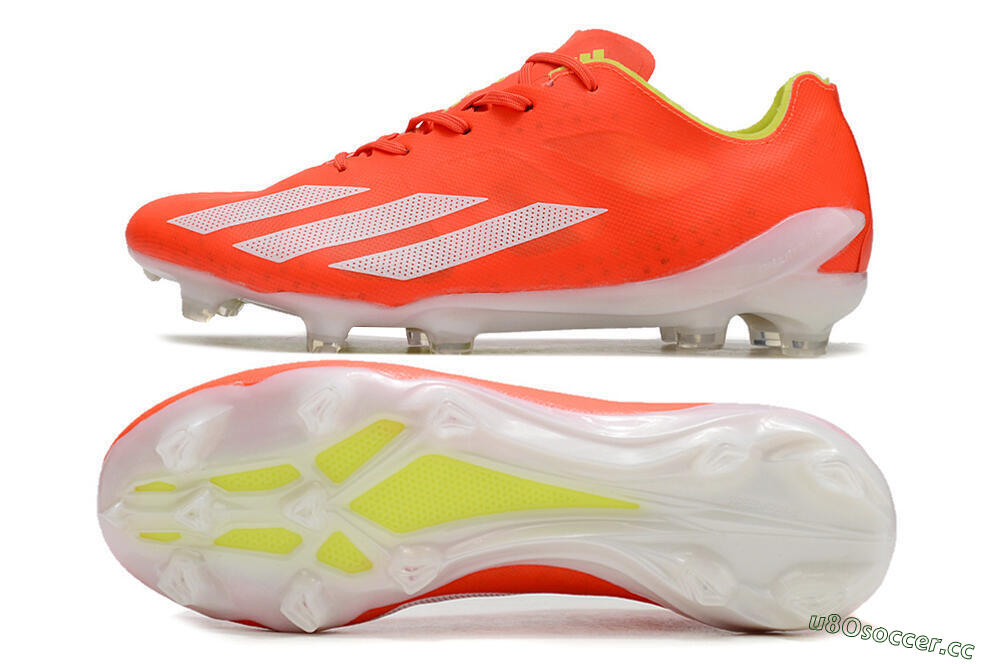Men's Adidas X Crazyfast.1 FG Firm Ground Low-Tops Football Boots - Red/White/Yellow 1