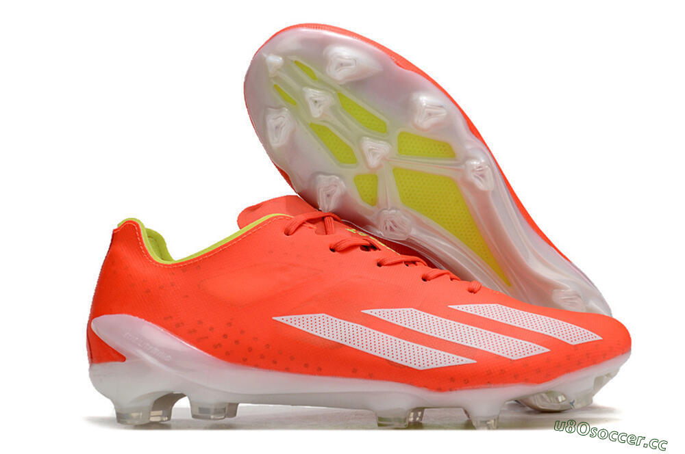 Men's Adidas X Crazyfast.1 FG Firm Ground Low-Tops Football Boots - Red/White/Yellow 2