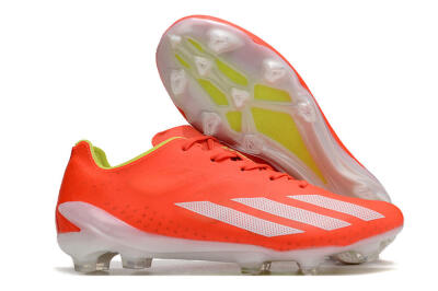 Men's Adidas X Crazyfast.1 FG Firm Ground Low-Tops Football Boots - Red/White/Yellow