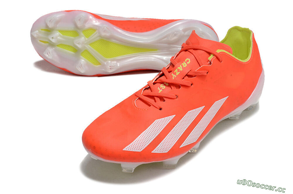 Men's Adidas X Crazyfast.1 FG Firm Ground Low-Tops Football Boots - Red/White/Yellow 3