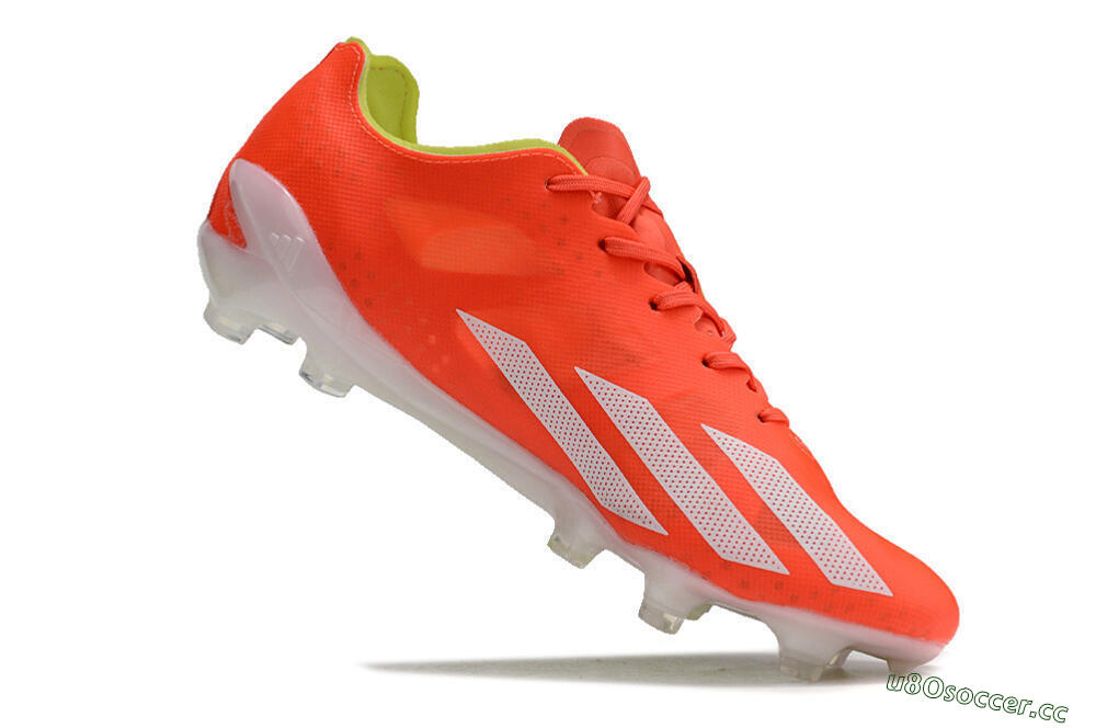 Men's Adidas X Crazyfast.1 FG Firm Ground Low-Tops Football Boots - Red/White/Yellow 4