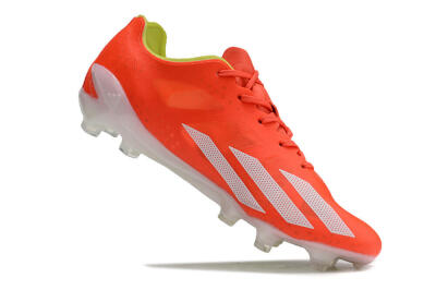 Men's Adidas X Crazyfast.1 FG Firm Ground Low-Tops Football Boots - Red/White/Yellow