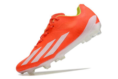 Men's Adidas X Crazyfast.1 FG Firm Ground Low-Tops Football Boots - Red/White/Yellow