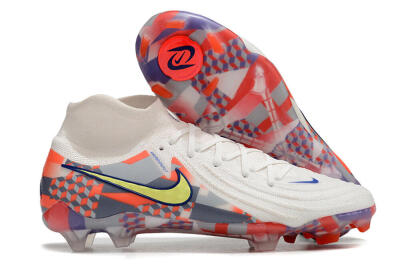 Men's Nike Phantom Luna Elite NU FG Firm Ground High-Tops Football Boots - White/Red/Yellow/Blue
