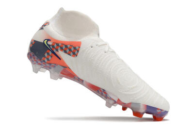 Men's Nike Phantom Luna Elite NU FG Firm Ground High-Tops Football Boots - White/Red/Yellow/Blue
