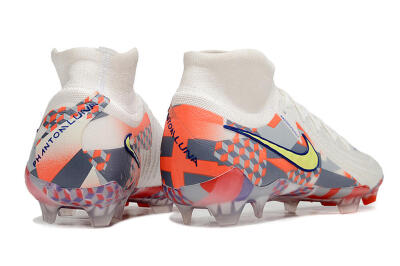 Men's Nike Phantom Luna Elite NU FG Firm Ground High-Tops Football Boots - White/Red/Yellow/Blue