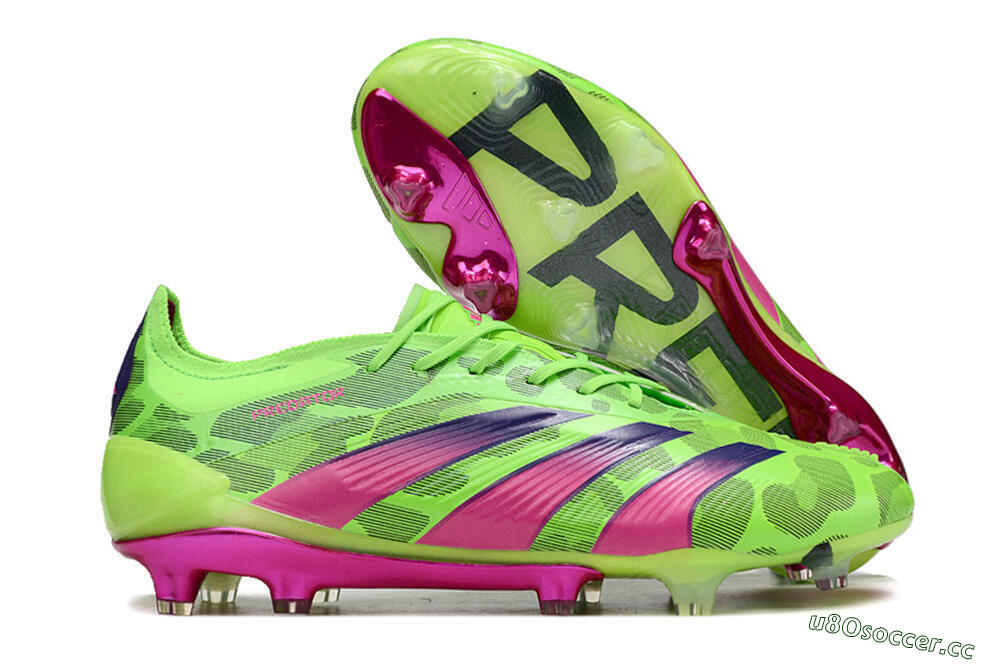 Men's Adidas Predator Accuracy.1 FG Firm Ground Low-Tops Football Boots - Green/Yellow/Purple 2