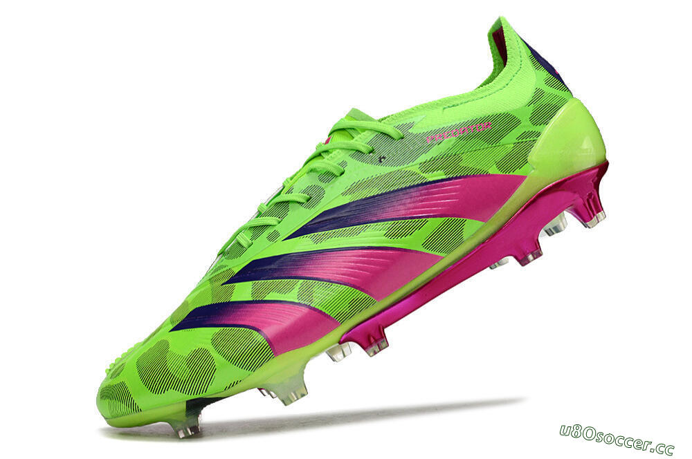 Men's Adidas Predator Accuracy.1 FG Firm Ground Low-Tops Football Boots - Green/Yellow/Purple 5