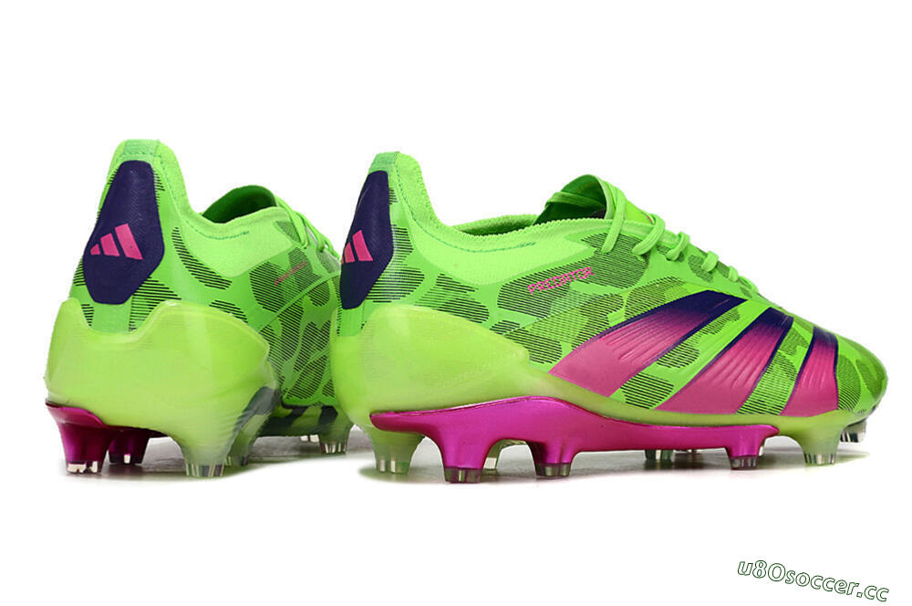 Men's Adidas Predator Accuracy.1 FG Firm Ground Low-Tops Football Boots - Green/Yellow/Purple 6