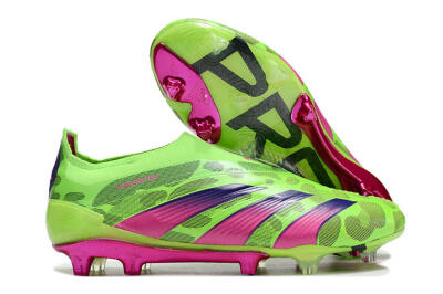 Men's Adidas Predator Accuracy+ FG Firm Ground Low-Tops Football Boots - Green/Purple/Yellow