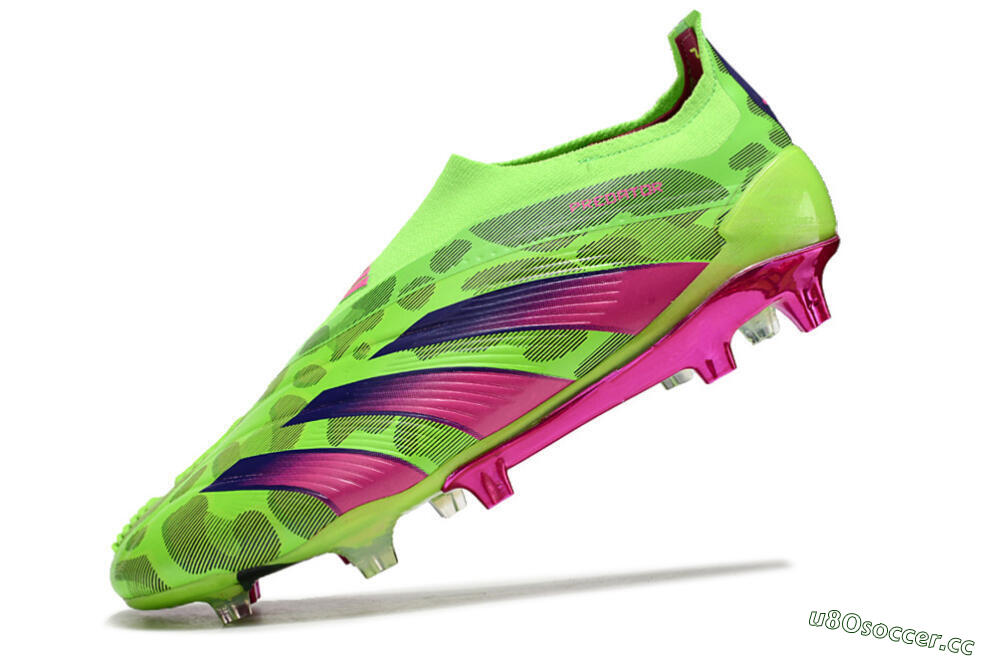Men's Adidas Predator Accuracy+ FG Firm Ground Low-Tops Football Boots - Green/Purple/Yellow 5