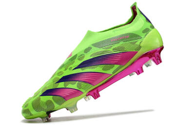 Men's Adidas Predator Accuracy+ FG Firm Ground Low-Tops Football Boots - Green/Purple/Yellow