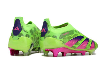 Men's Adidas Predator Accuracy+ FG Firm Ground Low-Tops Football Boots - Green/Purple/Yellow