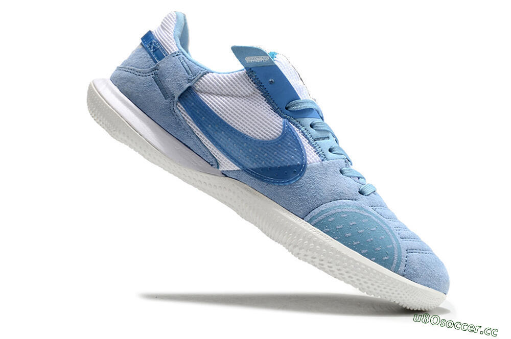 Men's Nike Street Gato IC Indoor & Futsal Low-Tops Football Shoes - Blue/White 4