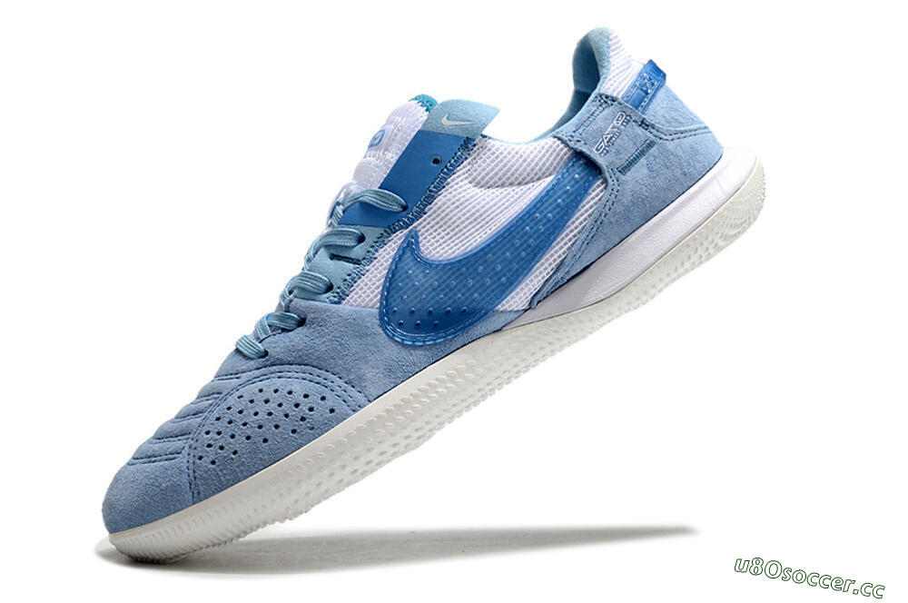Men's Nike Street Gato IC Indoor & Futsal Low-Tops Football Shoes - Blue/White 5