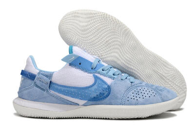 Men's Nike Street Gato IC Indoor & Futsal Low-Tops Football Shoes - Blue/White