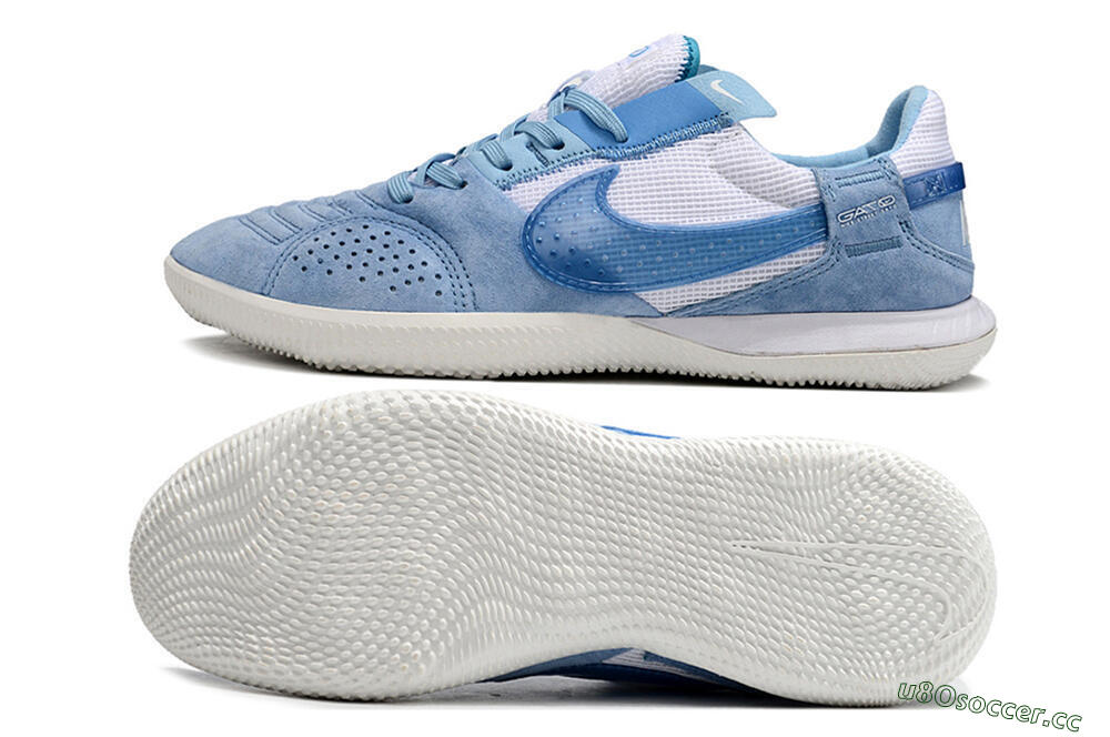 Men's Nike Street Gato IC Indoor & Futsal Low-Tops Football Shoes - Blue/White 1
