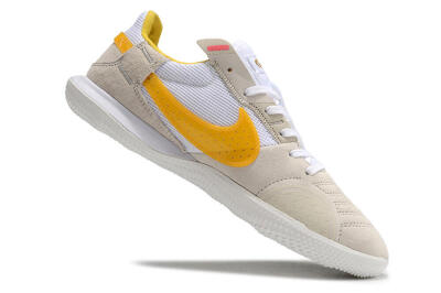 Men's Nike Street Gato IC Indoor & Futsal Low-Tops Football Shoes - Beige/Yellow/White