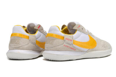 Men's Nike Street Gato IC Indoor & Futsal Low-Tops Football Shoes - Beige/Yellow/White