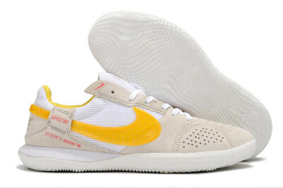 Men's Nike Street Gato IC Indoor & Futsal Low-Tops Football Shoes - Beige/Yellow/White