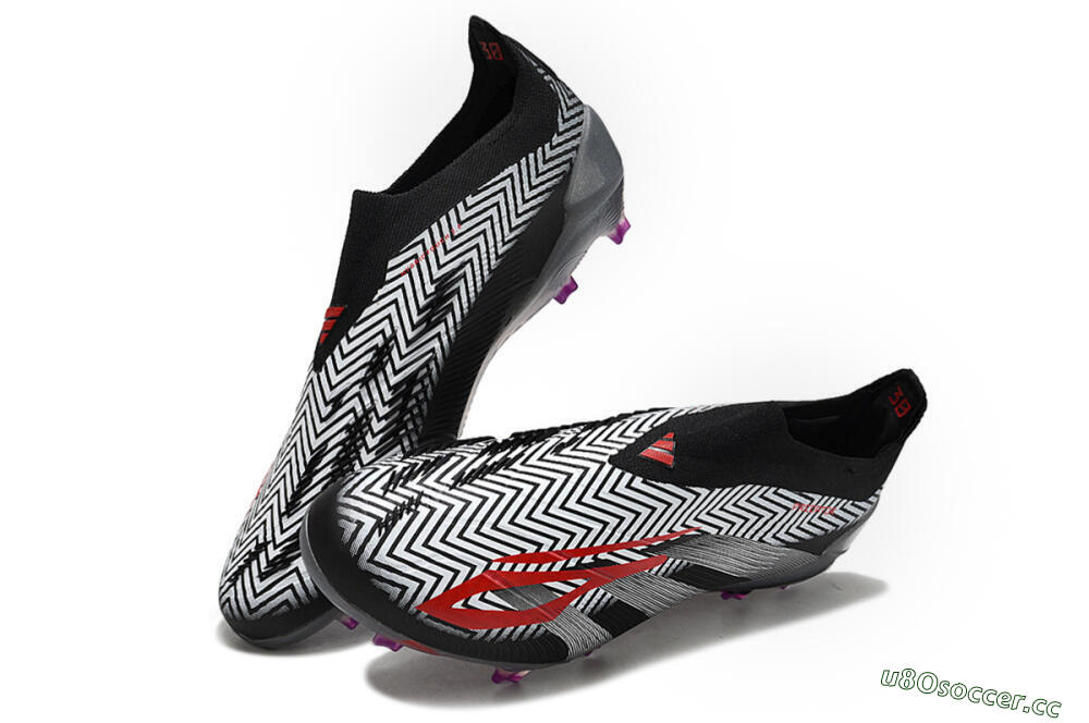 Men's Adidas Predator Accuracy+ FG Firm Ground Low-Tops Football Boots - Grey/Black/Red 3