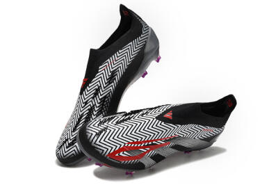Men's Adidas Predator Accuracy+ FG Firm Ground Low-Tops Football Boots - Grey/Black/Red