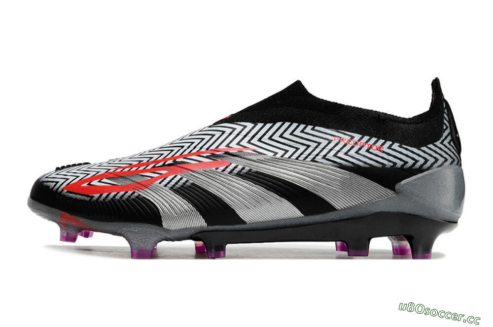 Men's Adidas Predator Accuracy+ FG Firm Ground Low-Tops Football Boots - Grey/Black/Red 0