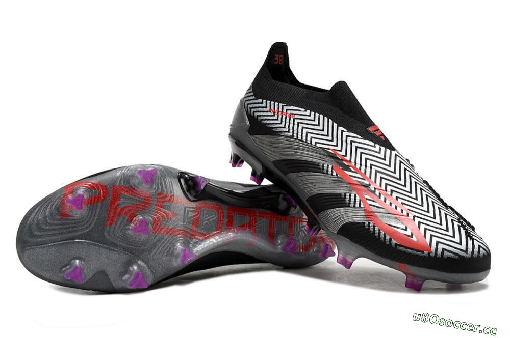 Men's Adidas Predator Accuracy+ FG Firm Ground Low-Tops Football Boots - Grey/Black/Red 1