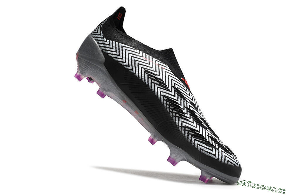 Men's Adidas Predator Accuracy+ FG Firm Ground Low-Tops Football Boots - Grey/Black/Red 5
