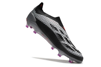 Men's Adidas Predator Accuracy+ FG Firm Ground Low-Tops Football Boots - Grey/Black/Red