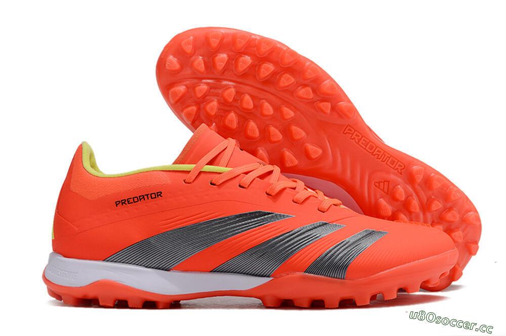 Men's Adidas Predator Elite TF Artificial Turf Low-Tops Football Shoes - Red/Black/White 2