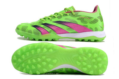 Men's Adidas Predator Elite TF Artificial Turf Low-Tops Football Shoes - Green/Purple/Pink