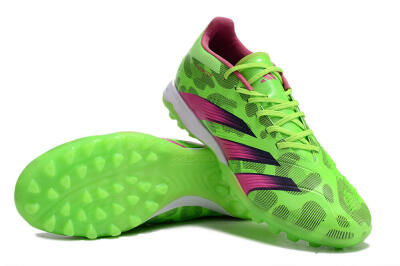 Men's Adidas Predator Elite TF Artificial Turf Low-Tops Football Shoes - Green/Purple/Pink
