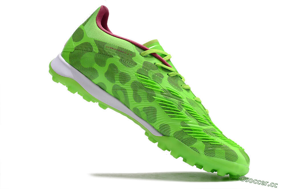 Men's Adidas Predator Elite TF Artificial Turf Low-Tops Football Shoes - Green/Purple/Pink 4