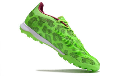 Men's Adidas Predator Elite TF Artificial Turf Low-Tops Football Shoes - Green/Purple/Pink
