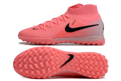 Men's Nike Phantom Luna 2 Elite TF Artificial Turf High-Tops Football Shoes - Pink/Black/White