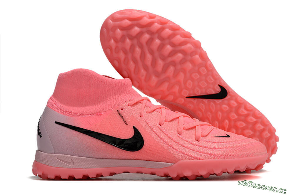 Men's Nike Phantom Luna 2 Elite TF Artificial Turf High-Tops Football Shoes - Pink/Black/White 2