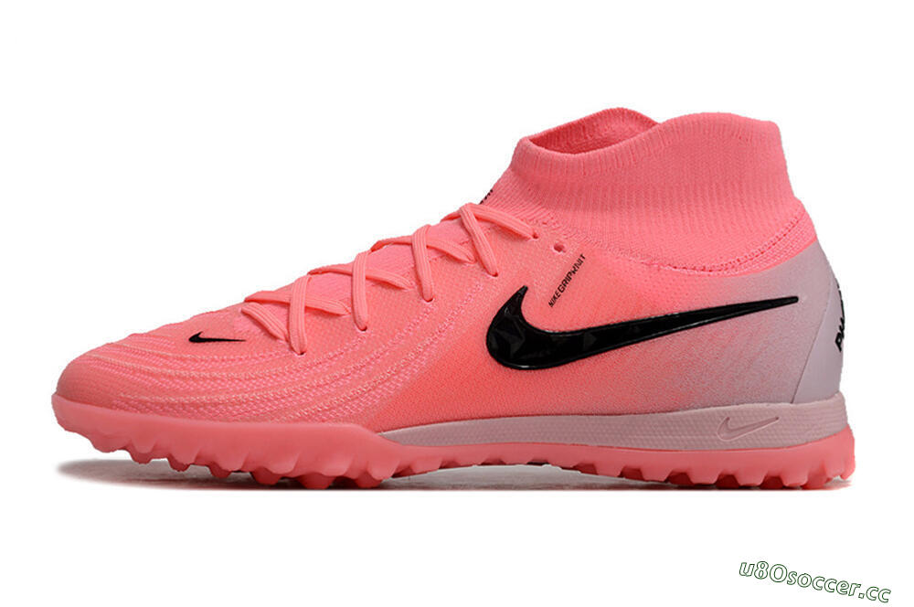 Men's Nike Phantom Luna 2 Elite TF Artificial Turf High-Tops Football Shoes - Pink/Black/White 0