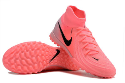 Men's Nike Phantom Luna 2 Elite TF Artificial Turf High-Tops Football Shoes - Pink/Black/White