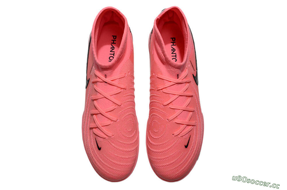 Men's Nike Phantom Luna 2 Elite TF Artificial Turf High-Tops Football Shoes - Pink/Black/White 4